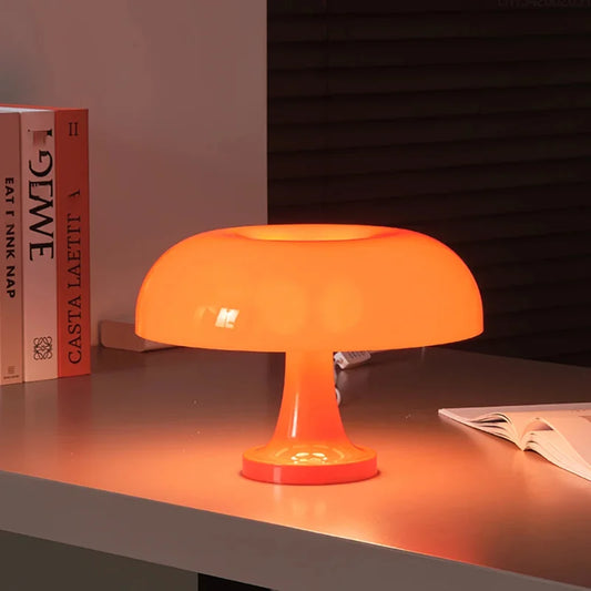 Pilzlampe Orange Retro