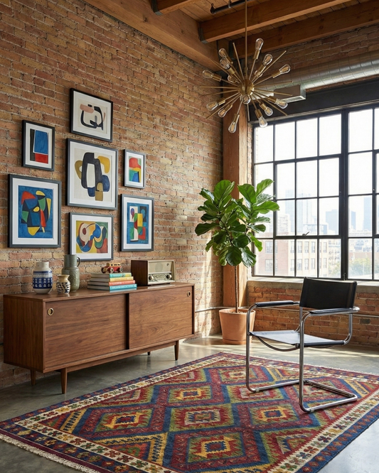 mid-century-modern sessel im vintage style chrom metal